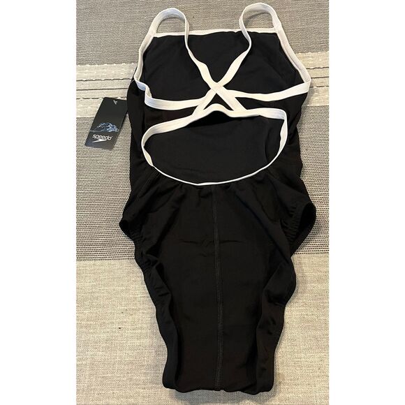 Speedo Swimsuit One Piece Endurance+ Flyback Solid Adult Team Colors -6/32 - Picture 4 of 7